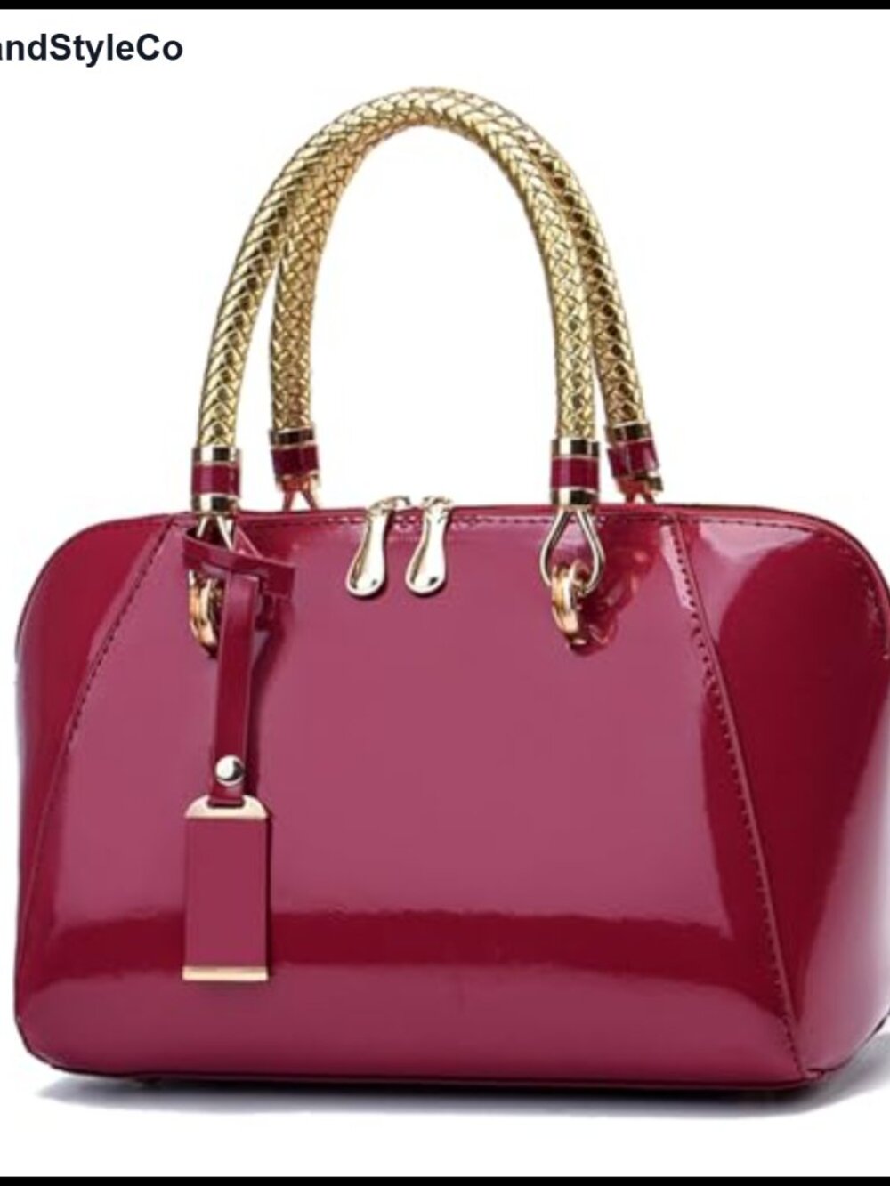 Patent Vegan Leather Satchel Purse Crossbody Shoulder Bag Shiny Handbag